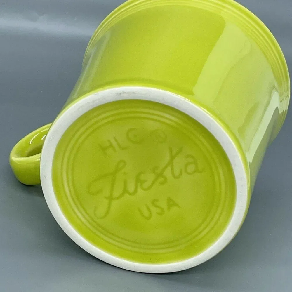 Fiesta HLC Fiestaware Cup Mug Tom & Jerry O Ring Handle Lemongrass Lime Green - Picture 5 of 11